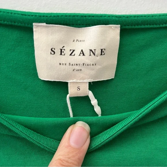 Sezane Pippa Dress Green S - Picture 8 of 8
